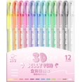 thumbnail image 3 of 3D Jelly Pens, 8/12 Colors Candy Color Gel Ink Pens, Art Supplies Marker, Handwriting Pens, Ink Pens for Writing Notes, 3 of 8