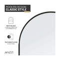 thumbnail image 5 of Ember Series 78 in. x 34 in. Framed Arch Fixed Shower Screen Door in Matte Black with 8mm Tempered Clear Glass, 5 of 10