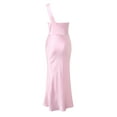 thumbnail image 5 of GZWYHT Dresses for Women 2025,Prom Dresses Women's Satin One Shoulder Wedding Guest Bodycon Dress Cocktail Evening Party Maxi Dresses Wedding Guest Dresses,Formal Dresses,Pink Dress,Cocktail Dresses M, 5 of 6