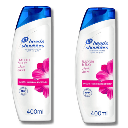 Head & Shoulders Smooth & Silky Anti-Dandruff Shampoo 400 ml – 2-Pack