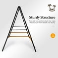 thumbnail image 2 of ONCLOUD Upgraded Hammock Chair Stand Metal Swing Stand Frame, Heavy Duty Steel Hammock Stand Only for Porch, Backyard, Indoor or Outdoor, Black, 2 of 8