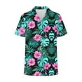 thumbnail image 6 of womens tops Women's Summer Hawaiian Shirts Floral Short Sleeve Button Down Shirts Hawaii Tropical Beach Tops Outfits spring tops for women, 6 of 6
