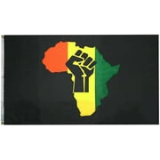 3x5 Black Lives Matter Africa Country Map Fist Woven Poly Flag