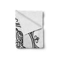 thumbnail image 2 of Evil Eye Soft Flannel Fleece Throw Blanket, Hamsa Hand Drawn with Evil Eye in Mandala Lucky Piece Illustration, Cozy Plush for Indoor and Outdoor Use, 70" x 90", White Black, by Ambesonne, 2 of 6