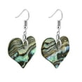thumbnail image 2 of AeraVida Sea of Love Heart Shaped Abalone Seashell Dangle Earrings | Handmade Abalone Shell for Women | Heart Shaped Dangle Earrings | Jewelry Gift for Women, 2 of 5