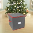 thumbnail image 4 of Large Christmas Ornament Storage Box with 64 Compartments for Holiday Decorations, Durable Plastic Organizer with Sesolution Lids for Easy Stacking and Protection, Perfect for Seasonal, 4 of 5