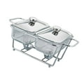 thumbnail image 4 of simhoa Réchaud de Buffet Pratique Plateau Chauffe-Nourriture pour Fêtes d'Anniversaire Mariage 1,3 L 2 Compartiments, 4 of 8