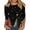 Black, variant on Christmas Shirts for Women 3/4 Sleeve Crewneck Casual Festive Starry Night and Xmas Tree Print Christmas Blouse Holiday Tops