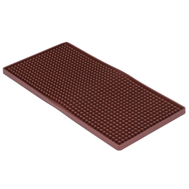 TKSE Bar Mat, Qualité Alimentaire Premium Silicone Résistant à la Chaleur Durable Inodore Antidérapant Souple Café Souple Bar Mat pour Restaurant Cuisine (Brun)