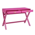 thumbnail image 2 of Riverbay Furniture Raspberry Pink Writing Desk Rectangular, 2 of 3