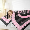 thumbnail image 4 of Manfei Monogrammed D Comforter Sets Full Size,Ribbon Bowknot Comforters & Duvets,Pink Black Bedding Full Comforter Set,Microfiber Room Decorative Reversible,3-Piece, 4 of 8