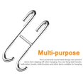 thumbnail image 3 of 2PCs Stainless Steel S-shaped Coat Hook Multi-function Storage S-shaped Hook Bathroom Hook Double Hook Back-mounted S-shaped Double Hook, 3 of 8