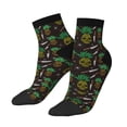 thumbnail image 2 of Bingfone Pineapples Design Patterned Men'S Women'S Casual Cotton Socks, 2 of 9