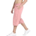thumbnail image 4 of OGLCCG Long Shorts for Boys Casual Elastic Waist Drawstring Below Knee 3/4 Pants Loose Wide Leg Sports Capri Pants with Pockets 4-15 Years, 4 of 6