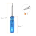 thumbnail image 2 of Unique Bargains 2Pcs Mini Torx Screwdriver T5 Magnetic Star Head 45mm Length for Repair, Blue, 2 of 6