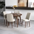 thumbnail image 3 of Prembroke Modern Solid Wood Walnut Kitchen Table and Chairs for 4, 3 of 6