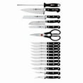 thumbnail image 3 of ZWILLING Professional S 18-Piece Knife Block Set, Chef Knife, Serrated Utility Knife, Steak Knife Set, Black, 3 of 11