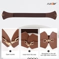 thumbnail image 6 of Women's Elastic Wide Waist Belt for Dress Retro Stretchy Leather Cinch Belt with Gold Buckle, 6 of 9