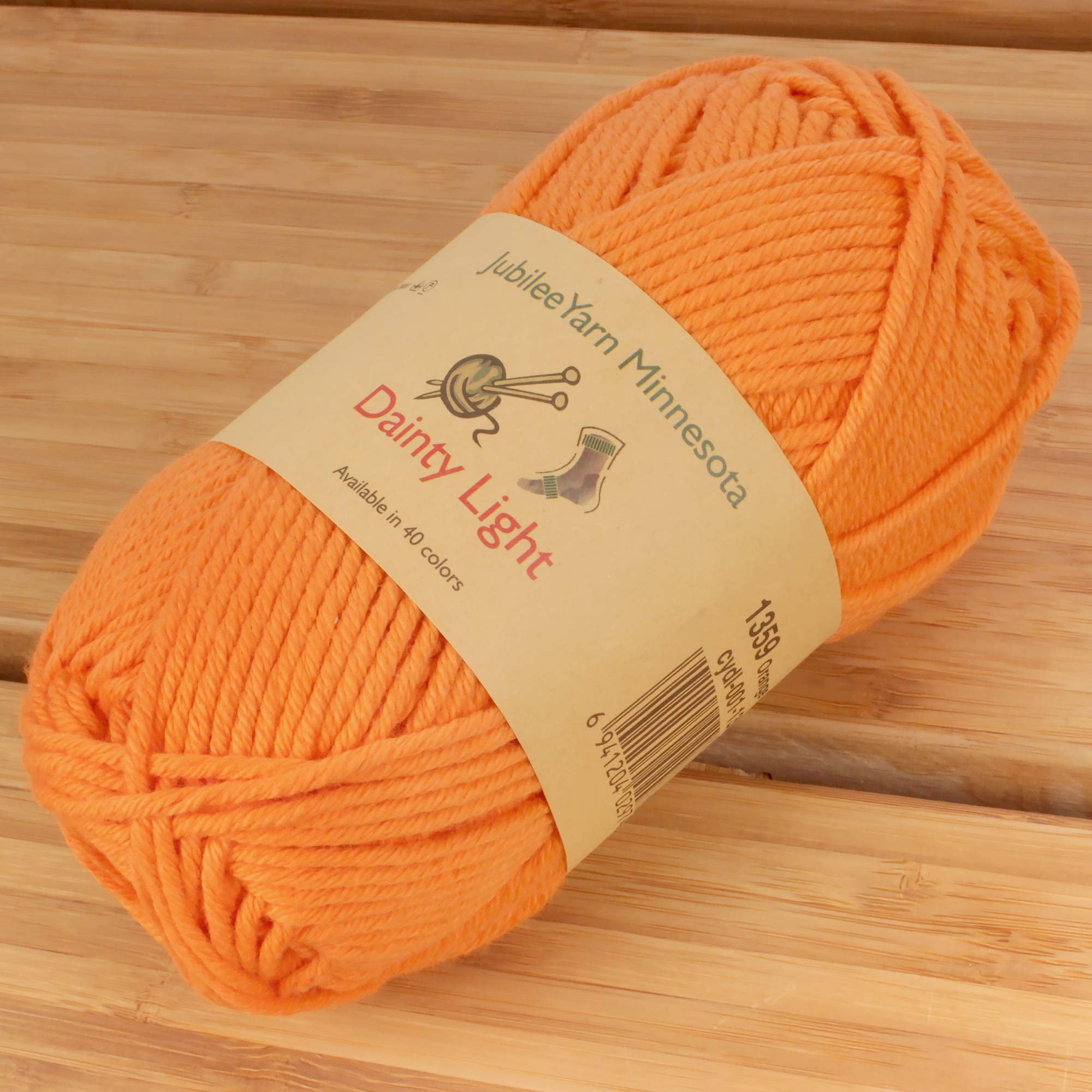 JubileeYarn Medium Gauge Worsted Weight Yarn - Dainty Light - 4 Skeins -  100% Cotton - Sand - Color 1225 