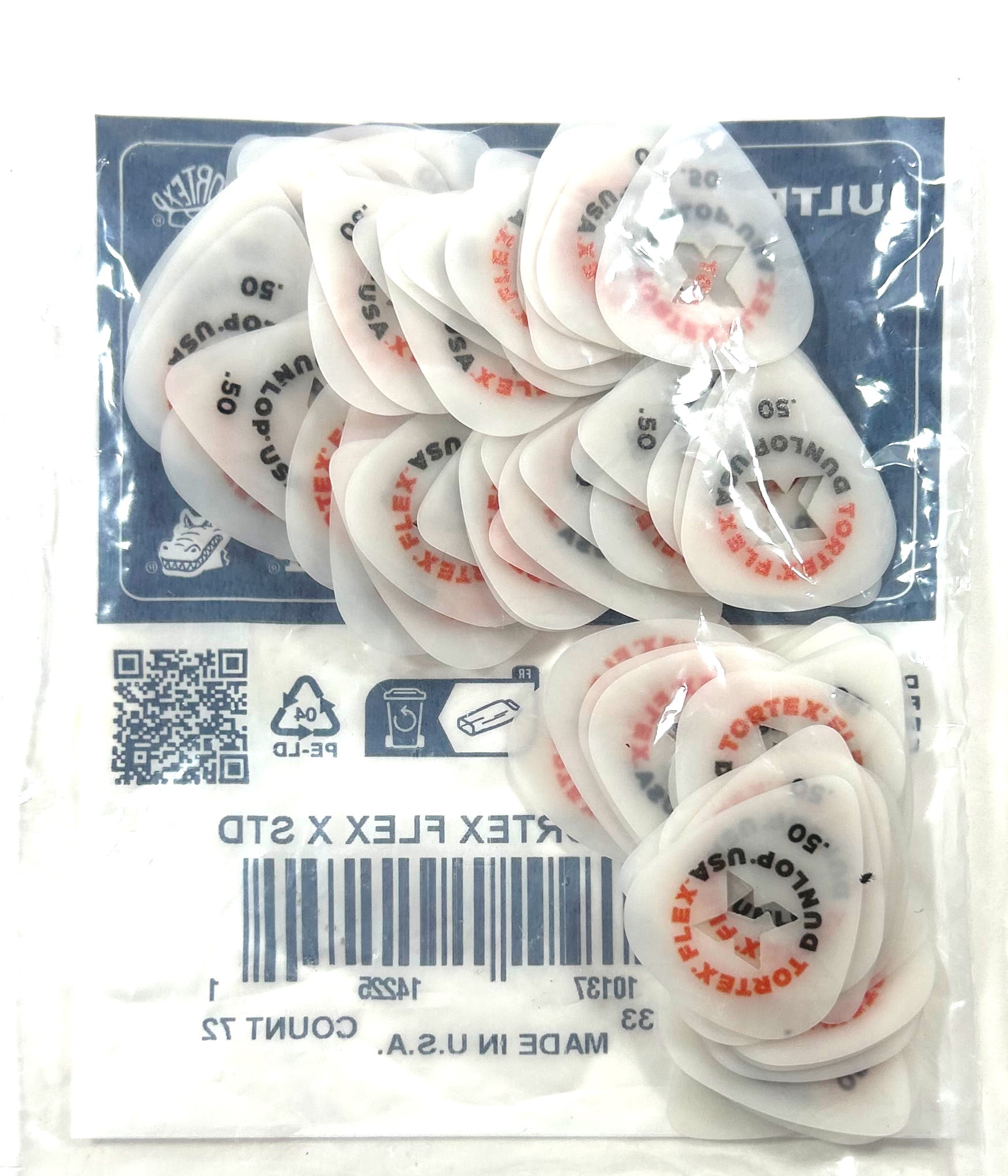 Dunlop Guitar Picks Tortex Flex X Standard 72 Picks .50mm Light (428XR.50)