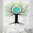 thumbnail image 1 of Tree Tapestry, Eco Friendly Earth Tree Saving the Planet Life Climate Symbolic Home Art, Fabric Wall Hanging Decor for Bedroom Living Room Dorm, 5 Sizes, Green Black Blue, by Ambesonne, 1 of 1