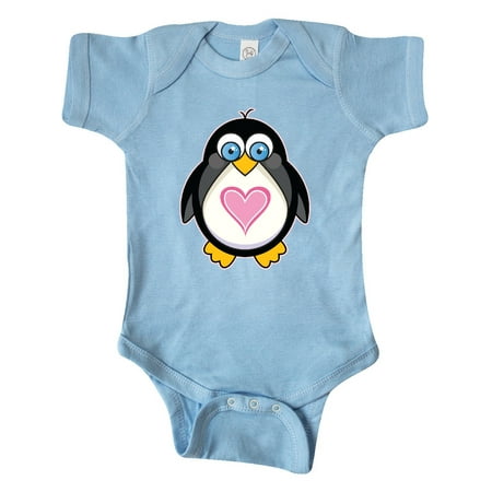 

Inktastic Valentines Day Penguin Love Heart Gift Gift Baby Girl Bodysuit