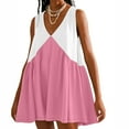 thumbnail image 2 of LIaqionyy Women 2024 Summer Casual Mini Dresses V Neck Flowy Sundresses Sleeveless Hot Short Dress Comfy Trendy Clothes, 2 of 7