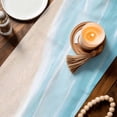 thumbnail image 3 of Blue Waves Coastal Table Runner 90 Inches, Summer Beach Ocean Seaside Bed Runner Dresser Scarves Tabletop for Indoor Outdoor Parties/Ceremony/Banquet, 13" x 90", 3 of 9
