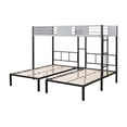 thumbnail image 5 of Triple Bunk Bed with Vent Board, Sturdy Metal Frame, Noise-Free Wood Slats, Separable into 3 Beds, No Box Spring Needed, 5 of 8