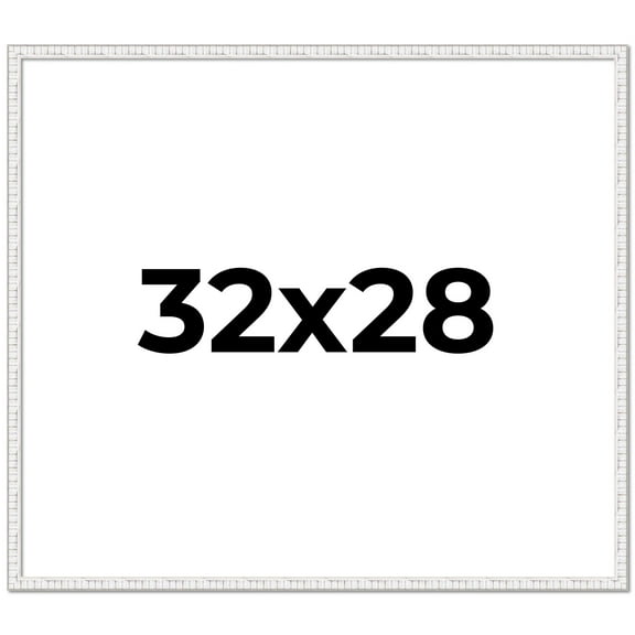 32x28 Frame White Real Wood Picture Frame Width 0.75 inches | Interior Frame Depth 0.5 inches |