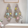 thumbnail image 3 of Coolnut Cute Easter Pattern Hand Towels 2 PCS, Colorful Bunnies Eggs Kitchen Towel Ultra Soft and Highly Absorbent,Decorative Fingertip Face Towel for Bathroom Hotel, 28.3"x14.4", 3 of 5
