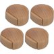 thumbnail image 1 of Juego de 4 topes adhesivos para puertas, ideales para suelos y parquet - Tope de madera (haya), 1 of 4