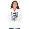 thumbnail image 4 of Vaporwave Shuttle NASA Worm Logo Unisex Plus Size Zip Hoodie Brisco Brands 5X, 4 of 5