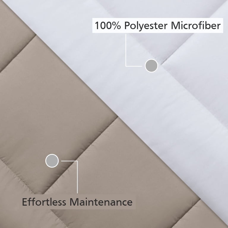 Mainstays Reversible 7-Piece Queen Bed in a Bag, Beige Palm photo 4