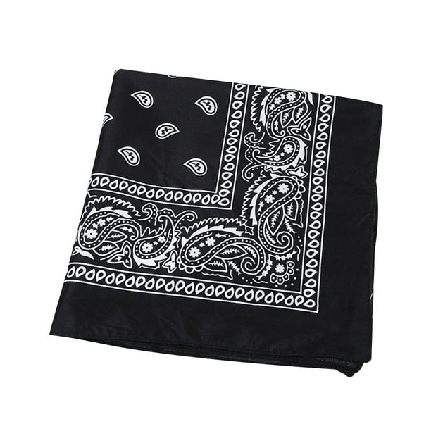 Eigraketly Bufanda pequeña cuadrada de moda Hip hop Cool Guy mujeres hombres impresión cabeza envoltura rap estrella pañuelo cuello lazo para el pelo Accesorios para máquinas de ejercicios Negro Eigraketly JJ15373-04