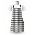 thumbnail image 3 of Abstract Apron, Art Deco Inspired Composition of Various Geometric in Monotone, Unisex Kitchen Bib with Adjustable Neck for Cooking Gardening, Adult Size, Dark Grey and White, by Ambesonne, 3 of 4