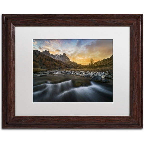 Trademark Fine Art 'Valley Mystery' Canvas Art by Mathieu Rivrin, White Matte, Wood Frame