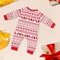 thumbnail image 5 of Onlypjs Family Christmas Pajamas Matching Set Red & White Fair Isle Print Coordinated Xmas Sleepwear for Women, Men, 5 of 6
