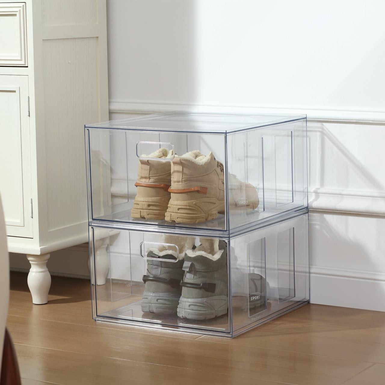 Mainstays Clear Glossy Plastic Pull-Out Closet Drawer Extra Large Size, Adult Size