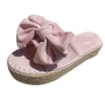 thumbnail image 2 of Sandalias planas con plataforma de paja y lazo de vacaciones informales y cómodas para mujer Wmkox8yii  ytu2818, 2 of 6