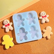 BQBQERT Silicone Cake Mold Fondant Gingerbreads Man Shaped Baking Tools Silicone Candy Suitable for Holiday Baking