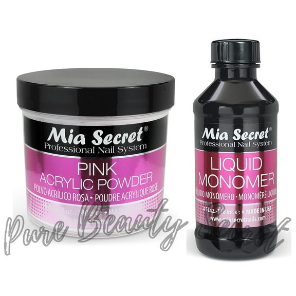 Mia Secret Liquid Monomer 4 oz and PINK Powder 8 oz