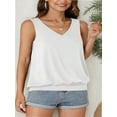 thumbnail image 3 of Womens V Neck Casual Tank Tops Fit Sleeveless Summer Tops Shirts Blouses, 3 of 6