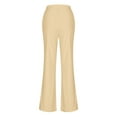 thumbnail image 5 of MaFYtyTPR Sweatpants under 10$ Women's Solid Color All Straight Leg High Waist Leisure Suit Trousers Long Pants Yellow XL, 5 of 5