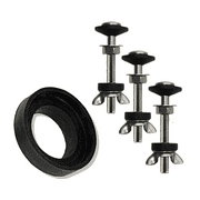 TimeSaver STAINLESS STEEL 3 PACK Toilet Bolts and Seal Set. Slotted Head Bolts are 2 3/4" x 5/16" (M70x8) each with cone seal, dual washer sets, tank nut and wingnut. WILL NOT LEAK or CORRODE . . .