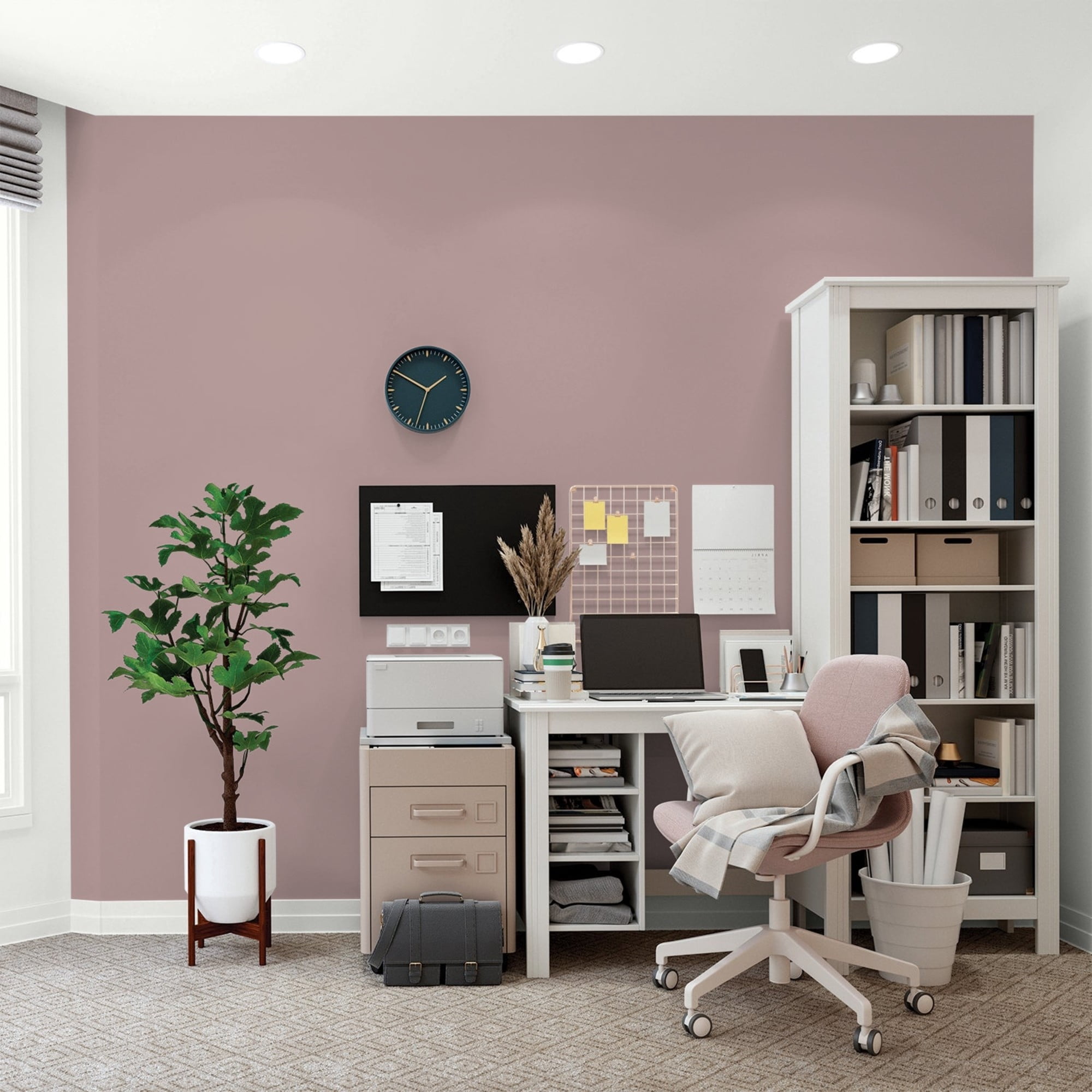 Glidden HEP Tawny Mushroom / Pink, Flat Interior Paint with Primer, 1 Gallon