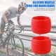 thumbnail image 1 of Bicicleta 1 par de anillos de manillar resistentes al desgaste de caucho con tapón de silicona para bicicleta (rojo), 1 of 6