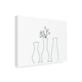 thumbnail image 2 of Canvas Wall Art - Line and Brush 'Floral Set Still Life 3' Wall Art for Living Room, Bedroom, or Office Décor by Trademark Fine Art - 19 x 14 Inches, 2 of 4