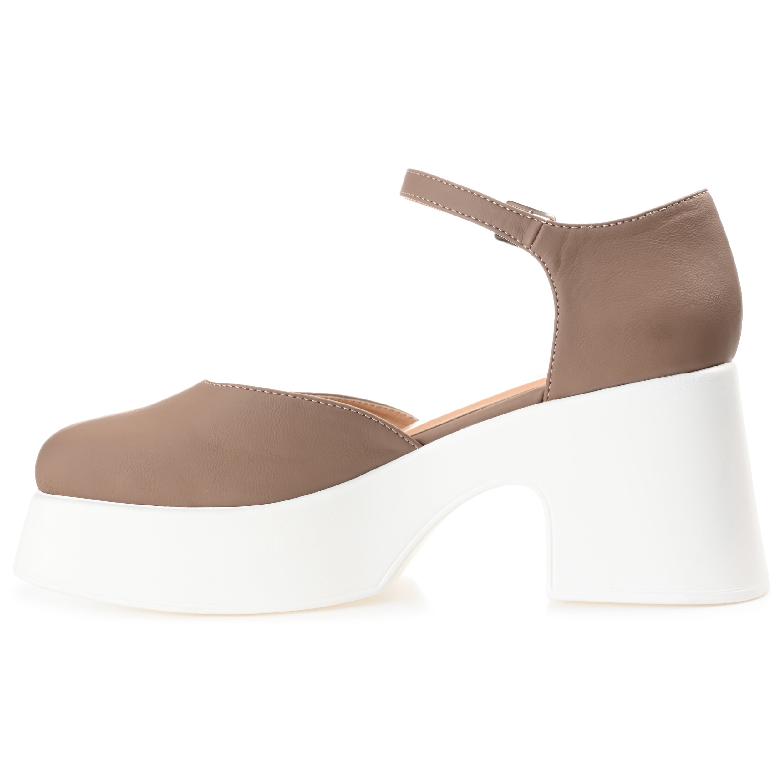Journee Womens Lizaa Square Toe Ankle Strap Sporty Platform