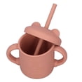 thumbnail image 4 of Taza De Silicona Para Bebé, Estilo De Dibujos Animados, Taza Con Pajita Para Bebé, Agarre Firme, Duradero, Reutilizable, Entrenamiento Para Beber Con Pajita Para Beber En Casa, 4 of 7